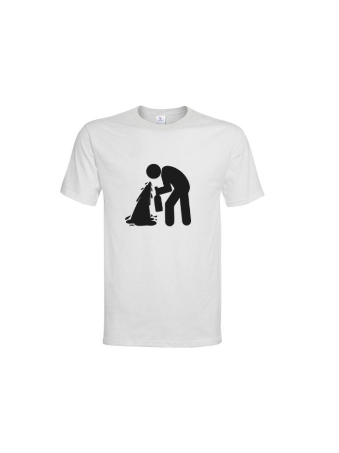 Polera 100% Algodón, Borracho Vomitando Polera 100% Algodón, Borracho Vomitando