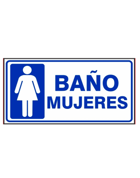 Baño Mujeres 34 x 17 cm.