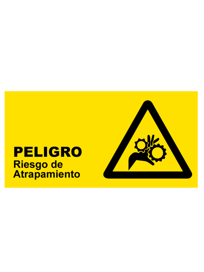 Riesgo de Atrapamiento 34 x17 cm. Riesgo de Atrapamiento 34 x17 cm.
