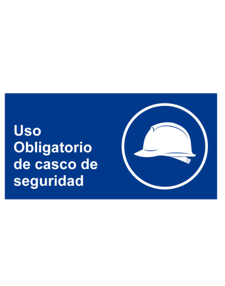 Uso Obligatorio de Casco de Seguridad 34 x 17 cm.